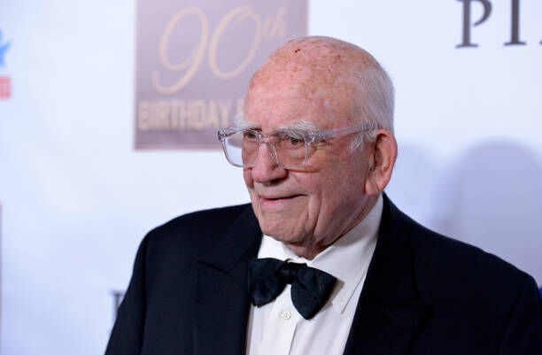 HOLLYWOOD, CALIFORNIA - NOVEMBER 03: Actor Ed Asner attends his 90th Birthday Party and Celebrity Roast at The Roosevelt Hotel on November 03, 2019 in Hollywood, California. (Photo by Michael Tullberg/Getty Images)