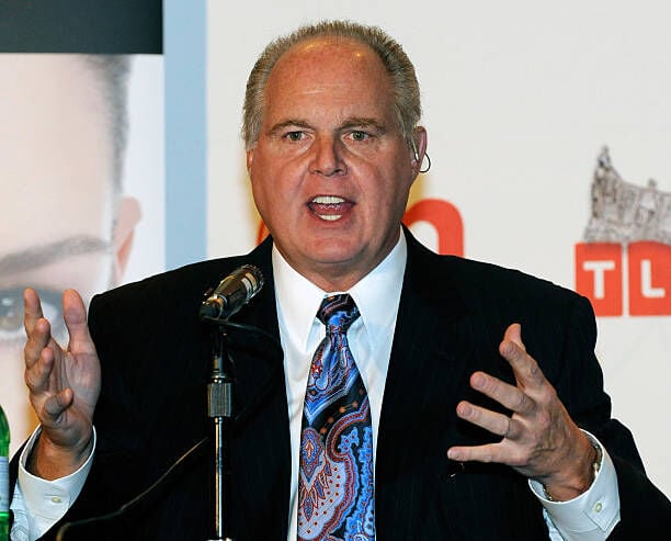 LAS VEGAS - JANUARY 27:  Radio talk show host and conservative commentator Rush Limbaugh, one of the judges for the 2010 Miss America Pageant, speaks during a news conference for judges at the Planet Hollywood Resort & Casino January 27, 2010 in Las Vegas, Nevada. The pageant will be held at the resort on January 30, 2010.  (Photo by Ethan Miller/Getty Images)